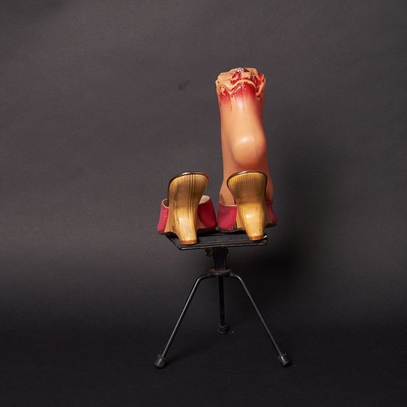 1950s Pink Suede Boomerang Heels Shoes - Picture 5 of 9